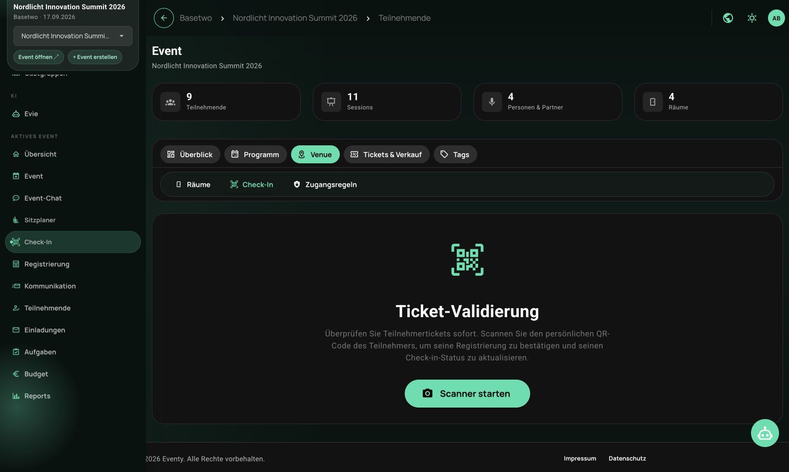 Last-Minute-Chaos am Veranstaltungsort